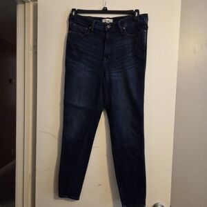 Madewell High Rise Dark Blue Jeans Skinny 31